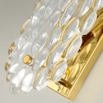 Jmzm Šiuolaikinės Crystal Golden Sienos Lempos kambarį Fono Sienos Kūrybinė Asmenybė, Miegamojo Lovos, Praėjimų Kristalų Sienos Lempos