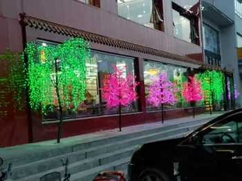 LED Dirbtinis Gluosnio Verkti Medžio, Šviesos, Lauko Naudoti 1152pcs Led 2m/6.6 ft Aukštis Rainproof Kalėdinė Dekoracija