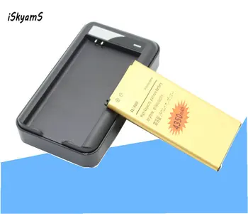 ISkyamS 1x 4350mAh EB-BG900BBE EB-BG900BBC Aukso Baterija +Įkroviklis, Skirtas Samsung Galaxy S5 SV I9600 G900A G900P G900T G900V