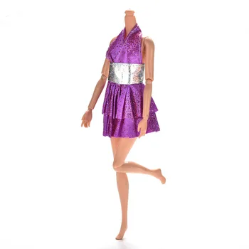 2017 Naujas Violetines Princesė Suknelės lėlės s Lėlės Vasarą Mini Lėlės Priedai Šokių Suknelė 1 Vnt KARŠTO