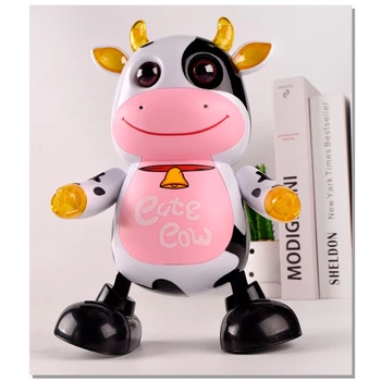 Vaikai Elektros Dainavimo Juda Šokių Mielas Karvių Modelio Robotas Žaislas su Šviesos Muzika Kūdikių Švietimo Interaktyvus Žaislas