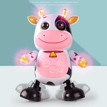 Vaikai Elektros Dainavimo Juda Šokių Mielas Karvių Modelio Robotas Žaislas su Šviesos Muzika Kūdikių Švietimo Interaktyvus Žaislas
