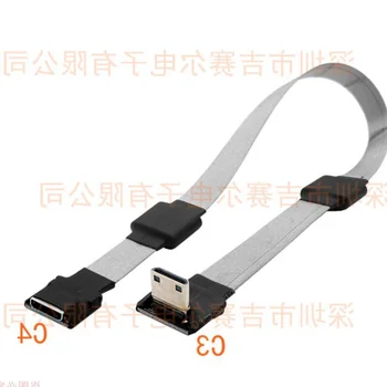 C4 NAUJAS Magnetinis žiedas Anti-trukdžių FPV Mini HDMI Female HDMI Mini /Micro HDMI FPC Plokščio Kabelio, Anti-static Fotografija