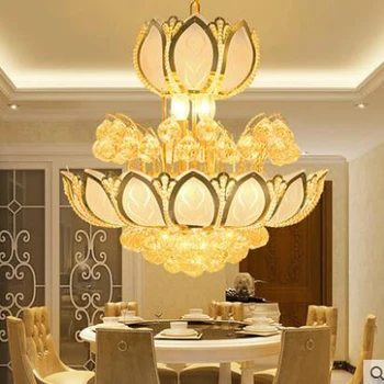 Aukso LED kristalų lempos, valgomasis šviestuvais, modernus minimalistinio kambarį kūrybos valgomasis apšvietimo lempos, led apšvietimas
