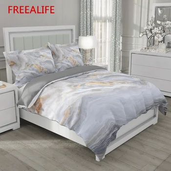 Paprasta dvigulė lova antklodė padengti 160x200 220x240 patalynės 3d Prabangus marmuro juoda balta antklode padengti lovatiesė 220 x220