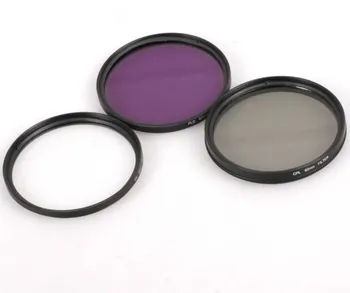 52mm Filtro rinkinys rinkinį 52 mm UV FLD CPL Apskrito+Filtras Atveju piniginės maišelį, Fotoaparatą 