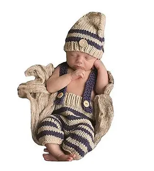 Pudcoco Prekės Naujagimiams Fotografijos Rekvizitai Baby Girl Berniukas Skrybėlės, Nėrimo, Mezgimo Kostiumai Nustatyti Skrybėlės Kelnes Naujagimių Komplektus Priedų