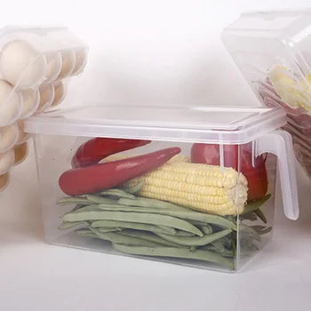 HILIFE Virtuvės Skaidrus PP Saugojimo Crisper Box Plastiko Uždaromos Maisto Konteineris Šaldytuvas dėklai