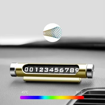 Karšto Automobilių Stovėjimo Šviesos Numerį Lipdukas Paslėpti Telefono Numerį 3D Mobile Auto Pasukimo Plokštės Interjero Priedai