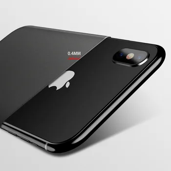 Ultra-Plonas Atveju iPhone 7 8 Plus Matte Atveju iPhone 6 6s X Xr Xs Max Atgal Telefono Skaidrus, Minkštas Viršelis Coque Atvejais