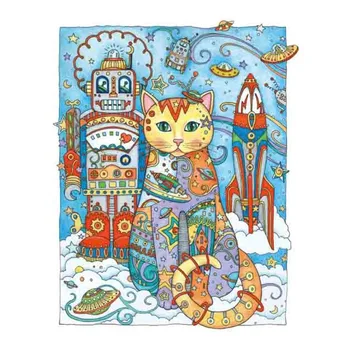 Kūrybos Katės antistress spalvinimo knygelė suaugusiems Stresą meno Tapybos, Piešimo, Grafiti, spalvinimo knyga
