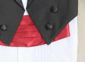 Karšto 2018 Oficialų aukštos kokybės vaikų kostiumai berniukams vestuvių kostiumai berniukams šalies pledas childr tinka nešioti 5-Dalių juodas/baltas