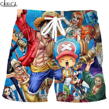 CLOOCL Japonų Anime One Piece Vyrų Sporto Šortai 3D Spausdinimo Madingas Naujas Vasaros Laisvalaikio Harajuku Stilius Visas rungtynes