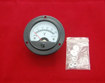 DC 0-250V Maži, apvalūs Analoginis Voltmeter Analoginės Įtampos skydelis metrų DH52