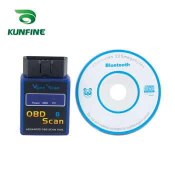 KUNFINE Vgate OBD II Nuskaitymo ELM327 Bluetooth Car-detektorius ELM 327 Diagnostinės OBD2 OBD skaneris auto Adapterio Diagnostikos Įrankis