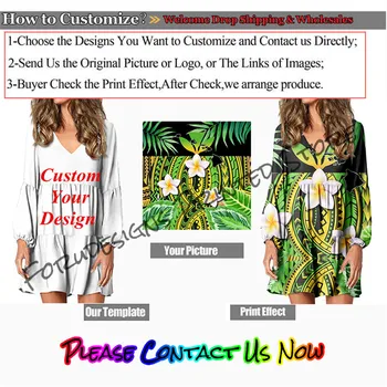 FORUDESIGNS Nauja Tendencija Mini Suknelė Moterims Havajai Plumeria 3D Spausdinimo V-Kaklo Ilgio Viršūnes Flowy Sūpynės Moterų Prarasti Šalis Suknelės
