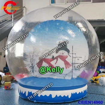 3m dia pripučiami sniego kamuolys nemokamai iš laivo į duris, milžiniškas pripučiamas kalėdų putinas lauko reklamos aišku, kamuolys, skirtas parduoti