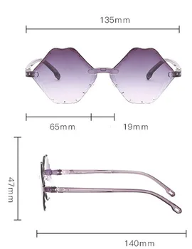2019 Didmeninė Vaikams, akiniai nuo saulės Taškus Lūpų Formos Kūdikių Berniukai&mergaites, Plastikiniai saulės Akiniai Apsaugoti UV400 3-8 y vaikai akiniai n619