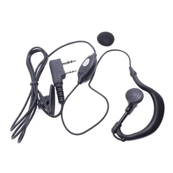50pcs baofeng kumpis radijo 2pin K uosto ausinės tr mic ausinės nešiojamą walkie talkie baofeng UV-82 UV-5R BF-888S 2 būdu radijo