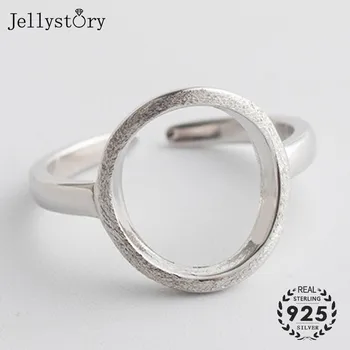 Jellystory pusių Atviras Žiedai 925 Sterlingas Sidabro Moterų Mados Fine Jewelry Reguliuojamas Žiedo Vestuvių Dalyvavimo Šalies Dovanų