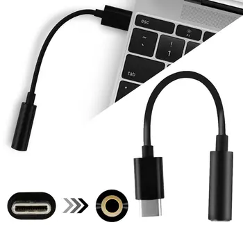 Mini Nešiojamieji-C 3.5 mm Ausinių Laido Adapteris, USB 3.1 C Tipo USB-C, Vyrų-3.5 audio Moterų Lizdas