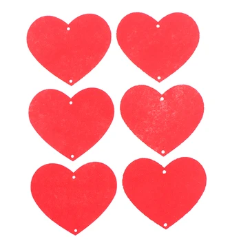 16pcs Raudona Širdis Su Virve Romantiška Vestuvių Dekoravimas Santuokos patalpų Išdėstymas 