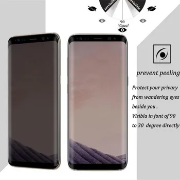 3D Išlenkti Privatumo Telefonas Visiškai Padengti Grūdinto Stiklo SAMSUNG Galaxy S8 S8 S9 Plus S9 Plus NOTE8 Anti-Pilingas Atveju, Draugiškas