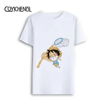 Vienas gabalas Mielas Kawaii o-kaklo Modalinis viršuje cosplay, Anime, Beždžionė D Luffe 2019 Spausdinti tee žmogus T-shirt COYICHENOL