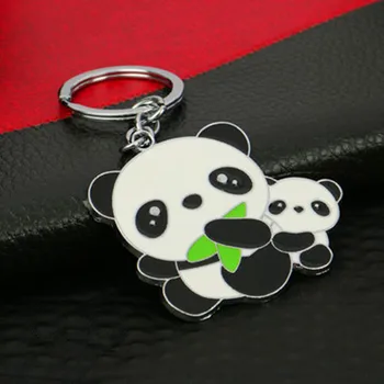 Kūrybos giant panda key chain pakabukas Metalo raktų pakabukas Kinų turistų suvenyrų funkcijos smulkių dovanų panda raktų žiedas
