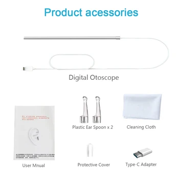 0.22 colių Endoskopą Profesinės USB Kamera HD Skaitmeninis Otoscope 6 LED Žibintai, Diagnostikos Tikrinimo Mini Ausų Valiklį, Skirtą 