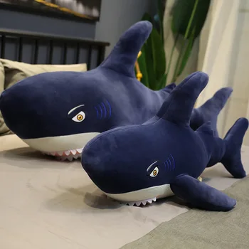 Naujas 1pc 45-130cm Didelis Ryklys lėlės pliušinis žaislas gyvūnų lėlės vandenyno rykliai milžinišką Pliušinis Įdaryti Žaislas mesti pagalvę vaikams kelia