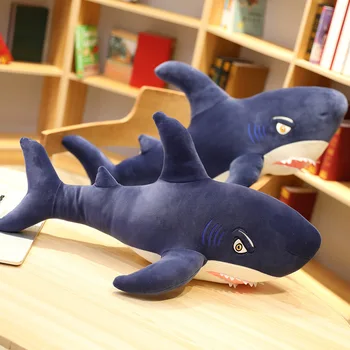 Naujas 1pc 45-130cm Didelis Ryklys lėlės pliušinis žaislas gyvūnų lėlės vandenyno rykliai milžinišką Pliušinis Įdaryti Žaislas mesti pagalvę vaikams kelia