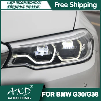 Automobilių BMW G30 F90 žibintai 2018-2020 DRL Dienos Veikia Šviesos diodų (LED Bi Xenon Lemputė, Rūko Žibintas Automobilio Aksesuaras G38 525i 530i Žibintas