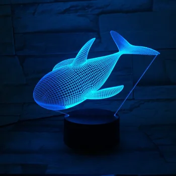 Vandenyno Gyvūnų Banginis 3D LED Lempos USB pagrindiniai kištukiniai naktinių lempų lizdai Touch RGB Lentelė Vaikų Nakties Šviesos Vaikas, Naktiniai Apdailos Kūrybinis Žaislas, Lavos