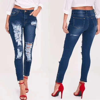 Kankina džinsai moterims sunaikinta moterų džinsai moteriška 2018 naujas džinsinio audinio kelnės push up moterų džinsus draugų TA1169