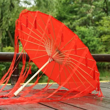 Kutai Kinijos Skėtis Juostelės Šilko Skėtis Hanfu Cos Skėtis Prop Šaudyti Senovės Kostiumas paraguas cosplay princesė skėtis