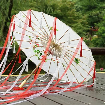 Kutai Kinijos Skėtis Juostelės Šilko Skėtis Hanfu Cos Skėtis Prop Šaudyti Senovės Kostiumas paraguas cosplay princesė skėtis