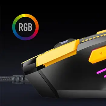 Laidinis Programuojamas Žaidimų Pelės RGB LED 6 Pavaros DPI Reguliuojamas Stalinis Kompiuteris Nešiojamas Optinė Pelė Žaidimų Verslo Biuras