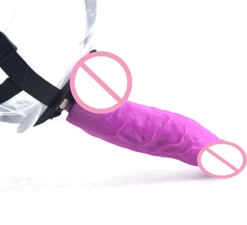 Didelis Dildo Violetinė Strapon Dildo Nuimamas Sekso Žaislai Moterims, Dirželis Ant Varpos Reguliuojamas Diržas Realistiškas Penis Penis