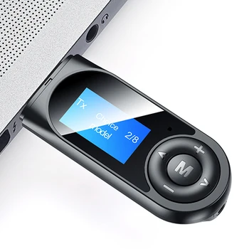 USB Bluetooth 5.0 Adapteris, Garso Imtuvas, Siųstuvas, AUX-3.5 MM Stereo Muzikos Nešiojamos Belaidžio ryšio Adapterius, skirtus Automobilių TV PC Garsiakalbis
