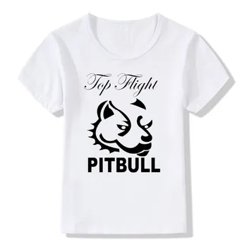 Vaikai Spausdinimo aš Iike Mano Pitbull Šuo Baltos spalvos marškinėliai Vaikams Mergaitėms, Berniukams trumpomis Rankovėmis Atsitiktinis marškinėliai Kūdikiams Balti Stalviršiai, Trišakiai, ooo804