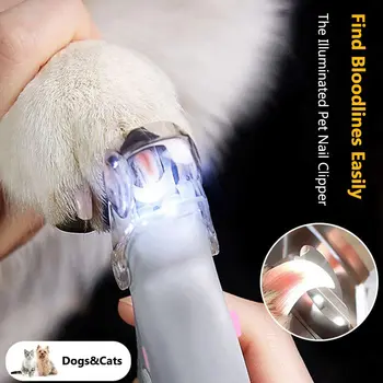 LED Šviesos naminių Gyvūnėlių Nagų Clipper Cutter Elektros Letena Žirkliniai Šunų Kačių Nagų Žirklės Žoliapjovės Šlifuoklis Viliojimo Įrankį Priežiūros Clippers