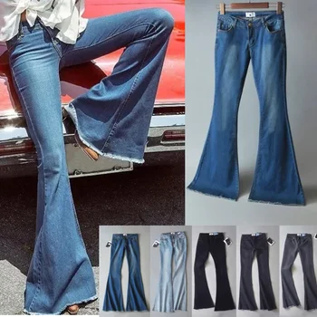 BeeHouse pantalones vaqueros mujer blyksnius moteris, džinsai užsiliepsnojo moterų bell bottom kelnės pantalones estetinės derliaus pantsmoda 2021