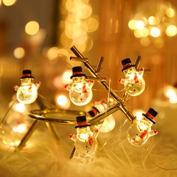 Styginių žibintai LED Kalėdų vario viela, žibintai string baterija stiliaus lauko, patalpų miegamojo lango Kalėdinė dekoracija 1pcs