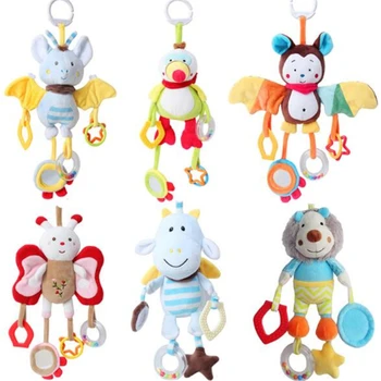 Kūdikių Pliušiniai Žaislai, Vežimėliai Naujagimiui Barškučių Mobiliųjų Telefonų Animacinių Filmų Gyvūnų Kabo Varpas Švietimo Žaislai 0-12 Mėnesių
