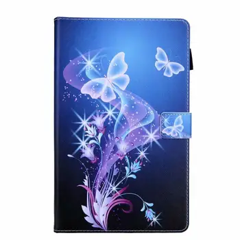 Case For Samsung Galaxy Tab T510 T515 SM-T510 SM-T515 10.1 colių Padengti PU Odos Cartoon Stiliaus Stovi magnetinio Funda+rašiklis