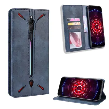 Odinis telefono dėklas, skirtas ZTE Blade A5 2019 / ašmenys A7 2019 / Nubija Raudonoji Magija 3 galinį Dangtelį, Apversti kortelės, piniginė su stovu Retro Coque
