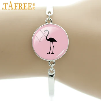 TAFREE 2017 prekės Flamingo Apyrankė graži ilga rožinė kojas ir ilgą kaklą cute girl yra mielas papuošalai H538