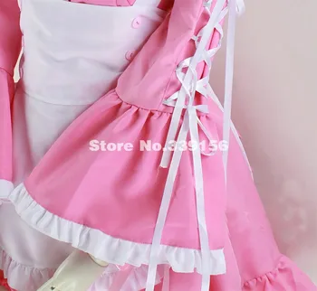 Vasarą Moterys Pink Ir Black Lolita Tarnaitė Cosplay Suknelės Princesė Tarnaitė Japonų Anime Uniformų Mergina