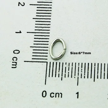 Karšto Mados Maždaug 200pcs/daug C Formos Ovalo Formos Atidaryti Šuolis Aukso Žiedus 6*7mm Papuošalai Išvados Dėl 